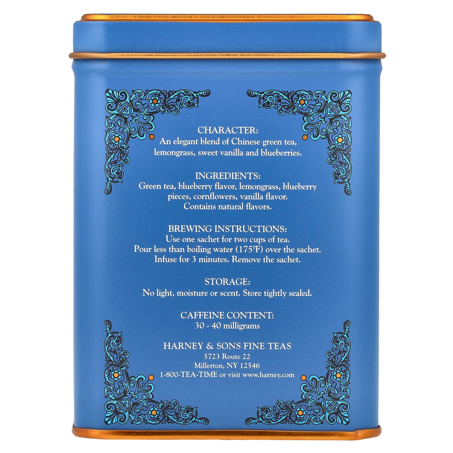 Harney & Sons, HT Tea Blend, Blueberry Green Tea, 20 Sachets, 1.4 oz (40 g)