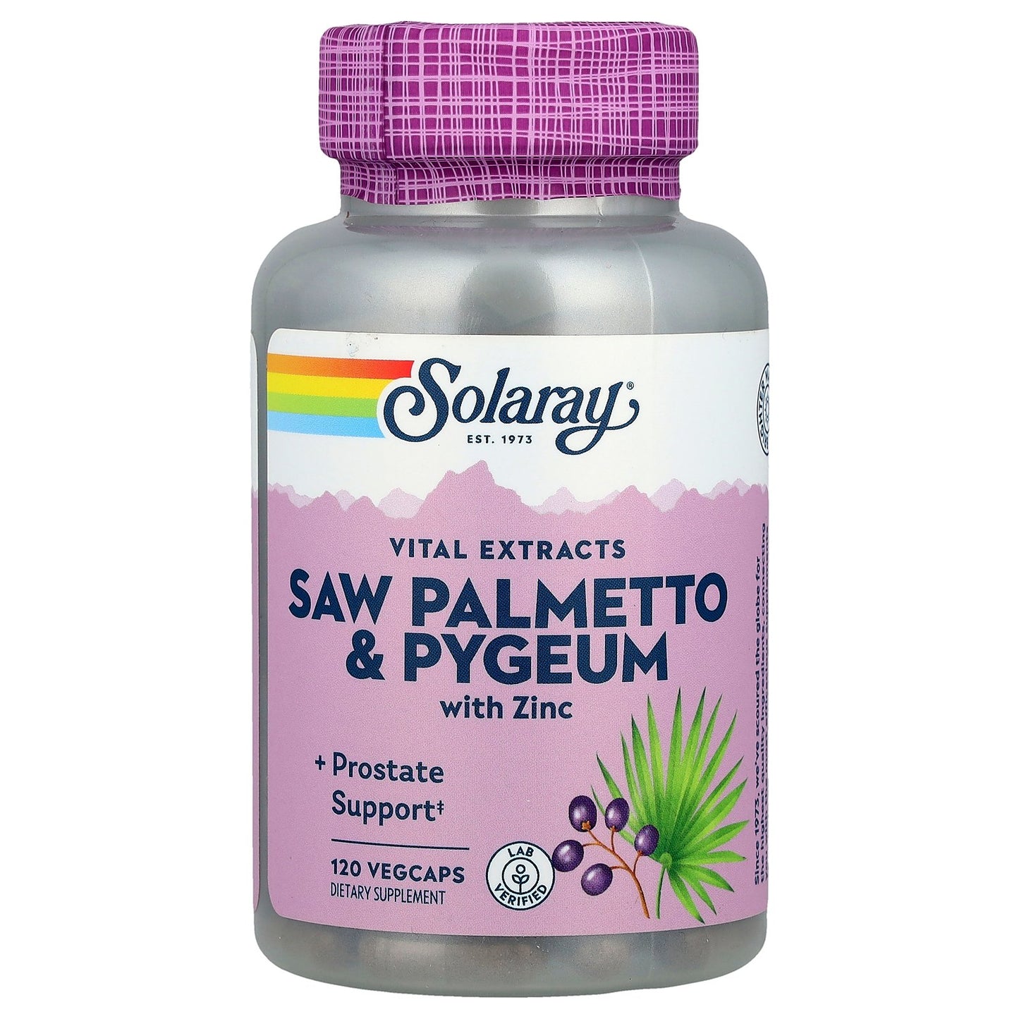 Solaray, Vital Extracts, Saw Palmetto & Pygeum with Zinc, 120 VegCaps