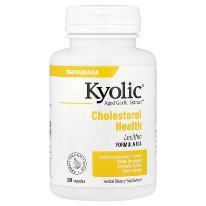 Kyolic, Aged Garlic Extract™, Cholesterol Health with Lecithin, Formula 104, 100 Capsules