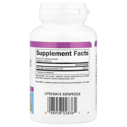 Natural Factors, Stress-Relax®, Pharma GABA®, 100 mg, 60 Vegetarian Capsules