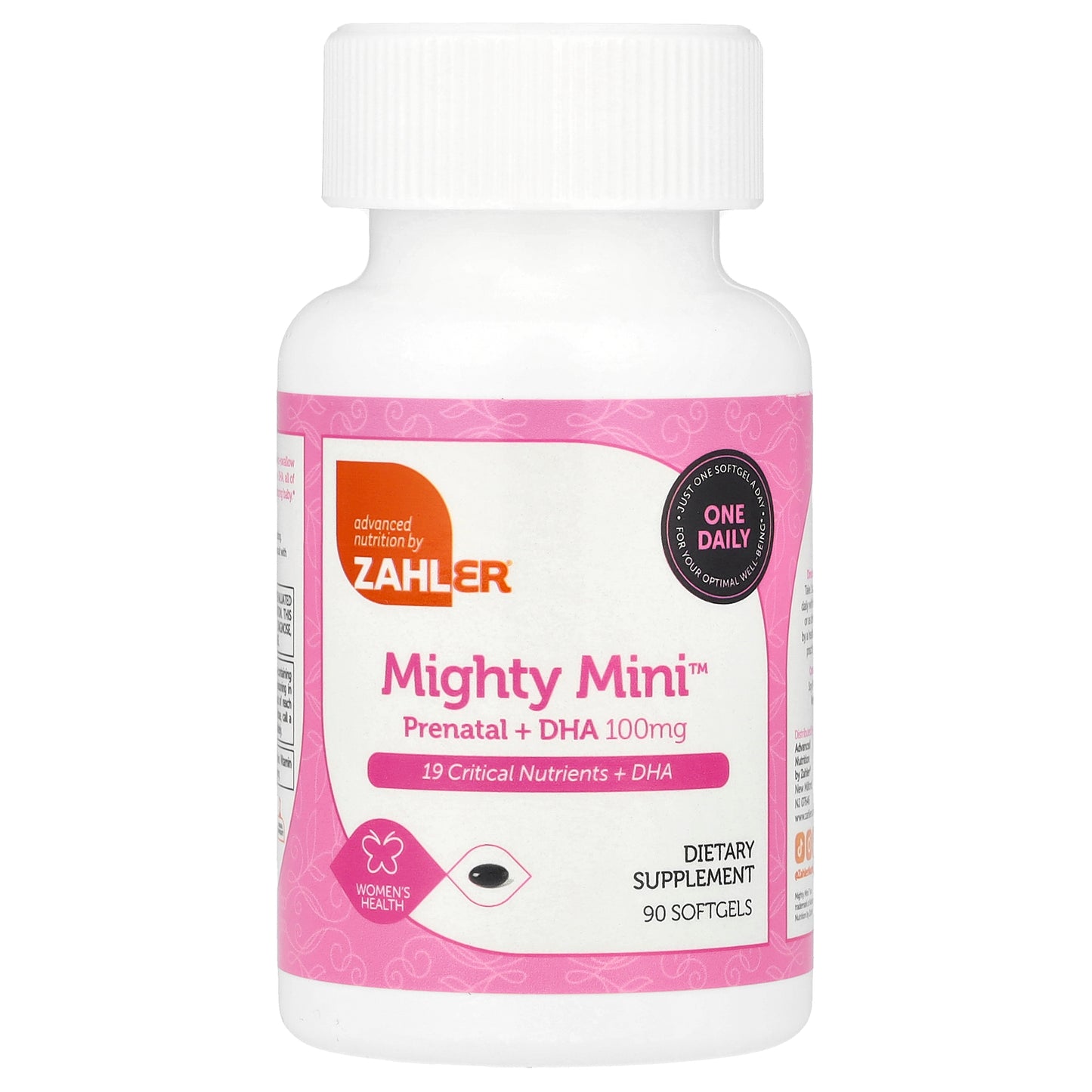 Zahler, Mighty Mini™ Prenatal + DHA, 90 Softgels