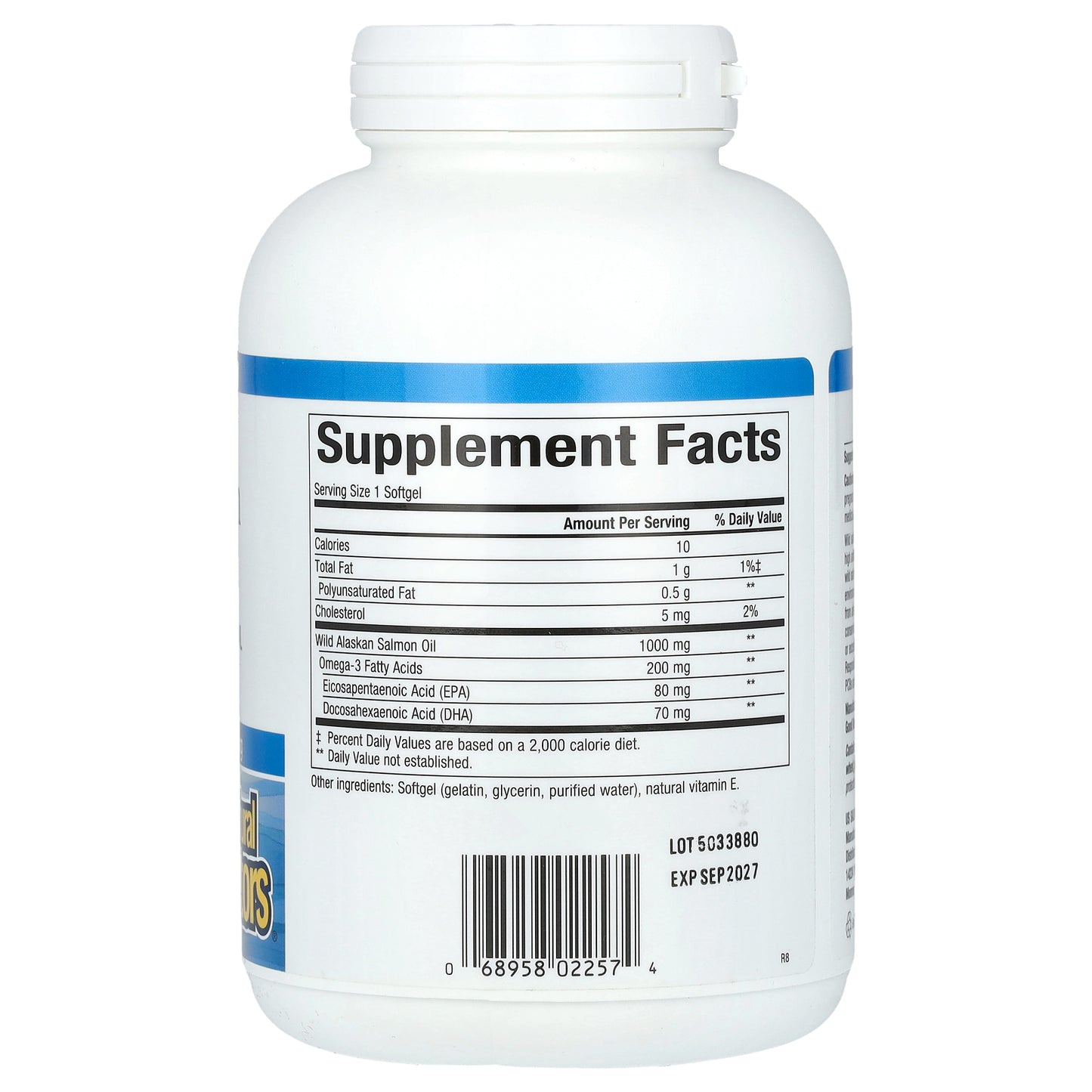 Natural Factors, Omega Factors, Wild Alaskan Salmon Oil, 1,000 mg, 180 Softgels