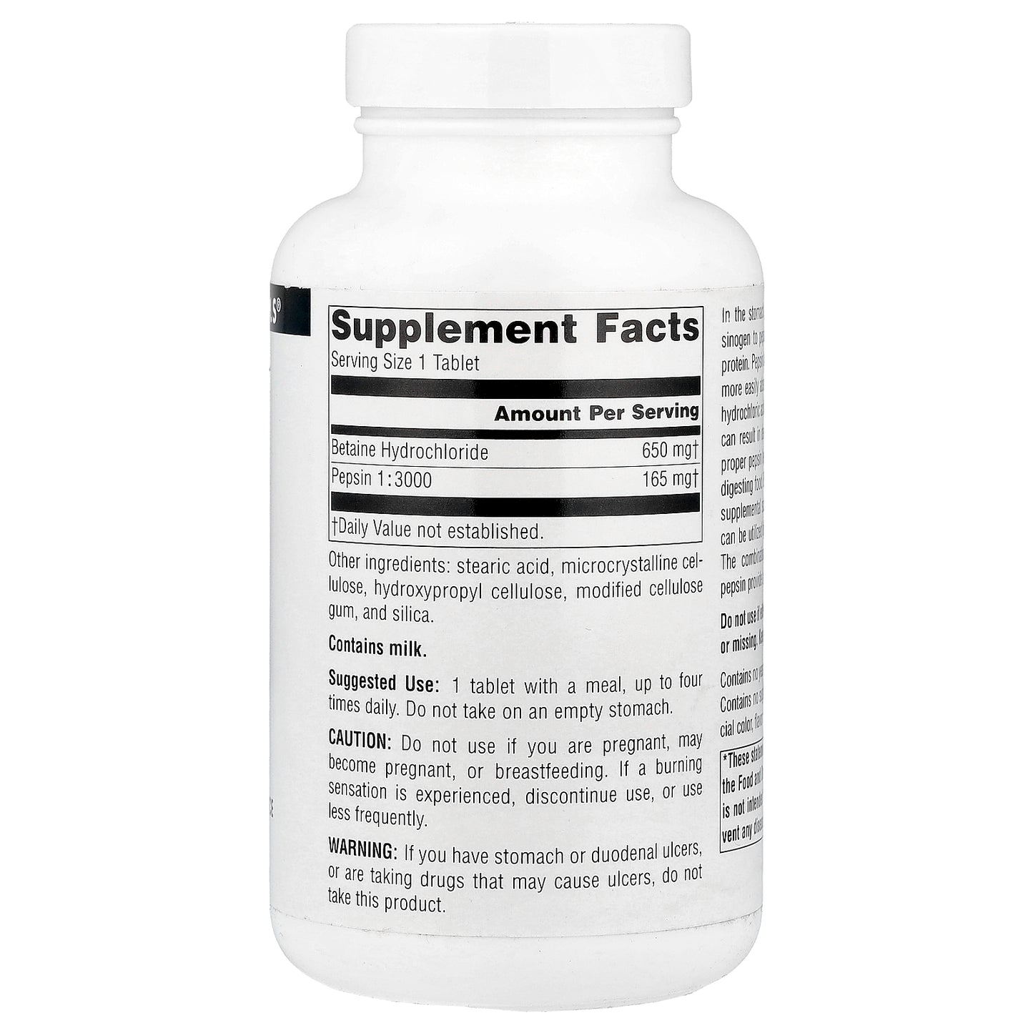 Source Naturals, Betaine HCl, 650 mg, 180 Tablets