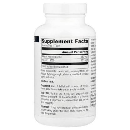 Source Naturals, Betaine HCl, 650 mg, 180 Tablets