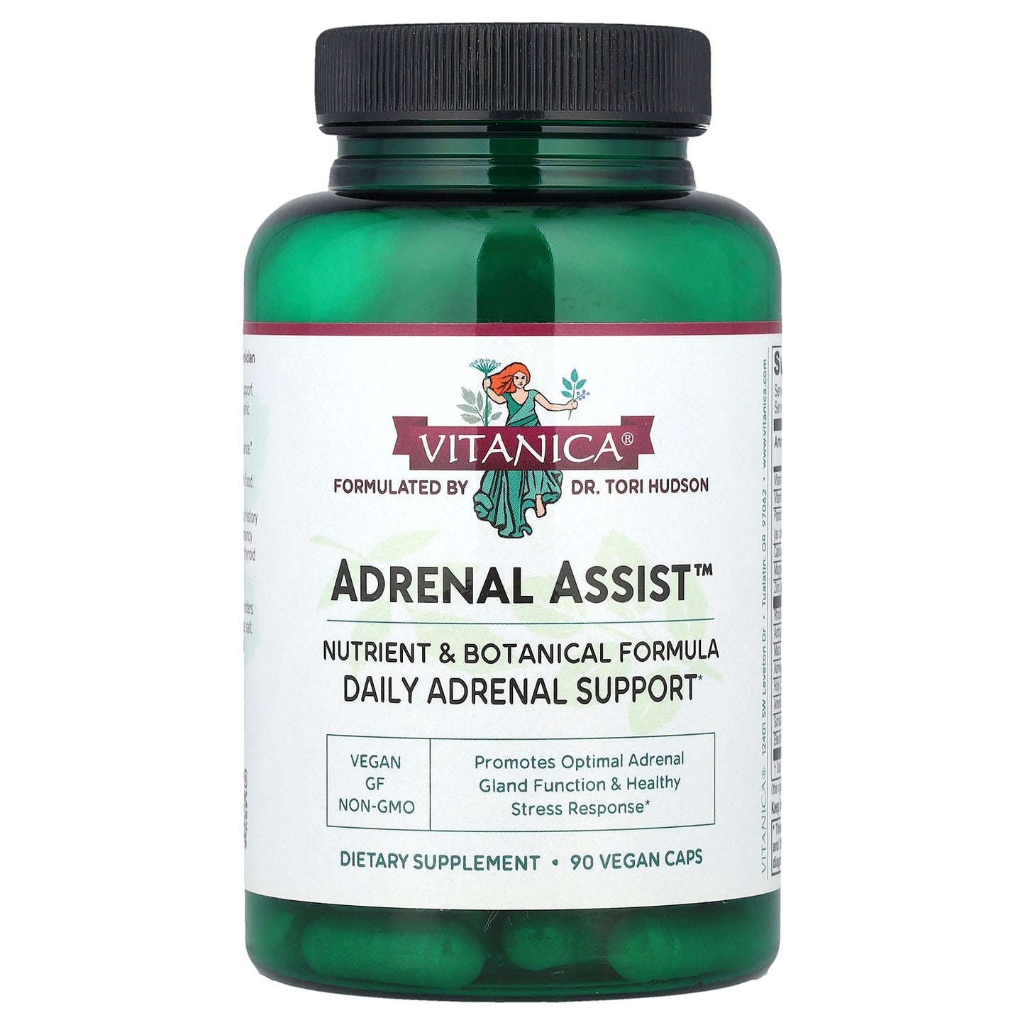 Vitanica, Adrenal Assist™, Daily Adrenal Support, 90 Vegan Caps