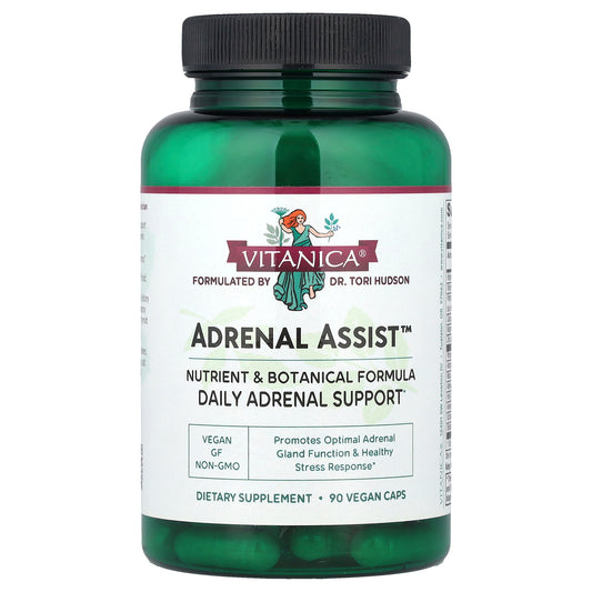 Vitanica, Adrenal Assist™, Daily Adrenal Support, 90 Vegan Caps