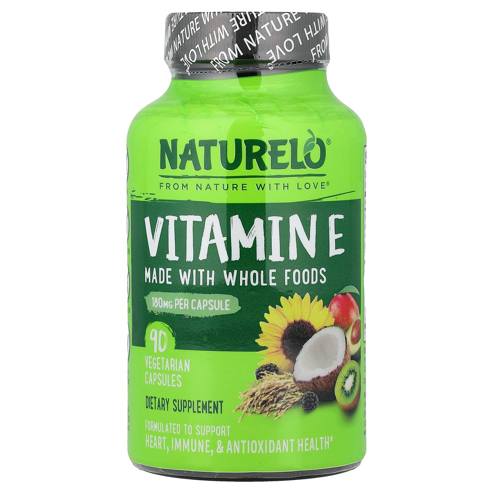 NATURELO, Vitamin E, 180 mg, 90 Vegetarian Capsules