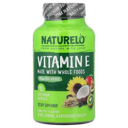 NATURELO, Vitamin E, 180 mg, 90 Vegetarian Capsules