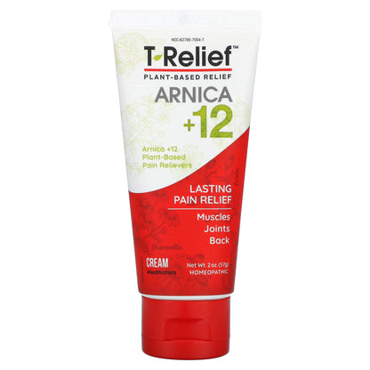 MediNatura, T-Relief, Arnica +12, Plant-Based Relief Cream, 2 oz (57 g)