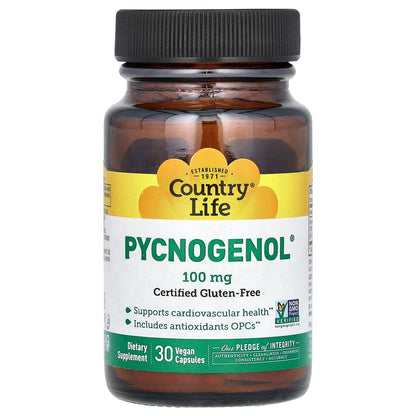 Country Life, Pycnogenol, 100 mg, 30 Vegan Capsules