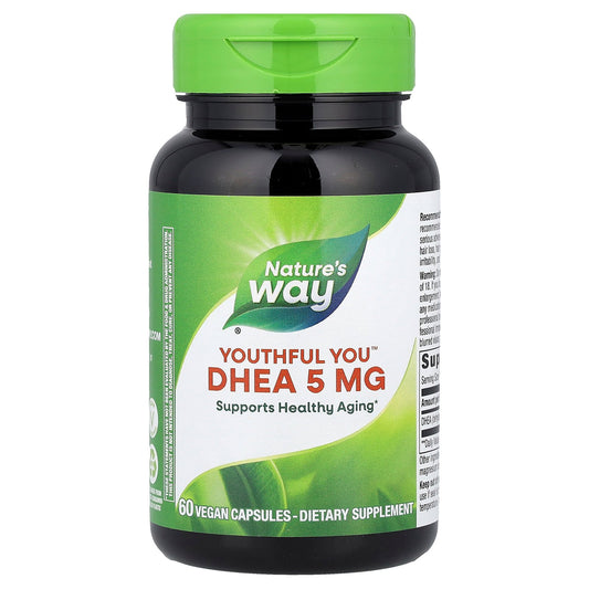 Nature's Way, Youthful You™, DHEA, 5 mg, 60 Vegan Capsules