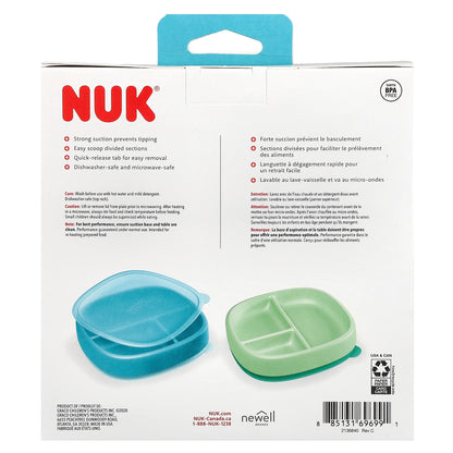 NUK, Suction Plates, 6+ Months, 2 Pack