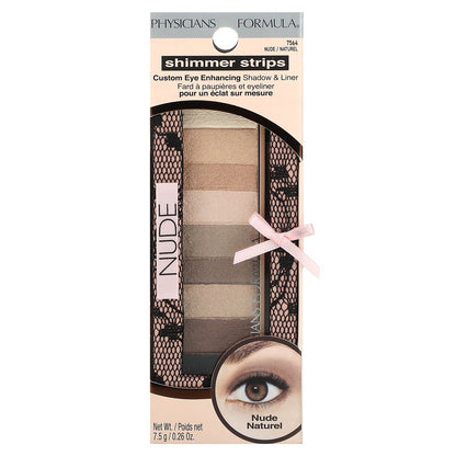 Physicians Formula, Shimmer Strips, Custom Eye Enhancing Shadow & Liner, 7564 Nude, 0.26 oz (7.5 g)