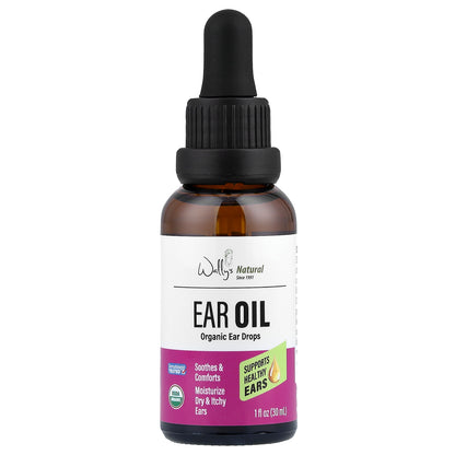 Wally's Natural, Organic Ear Oil Drops, 1 fl oz (30 ml)