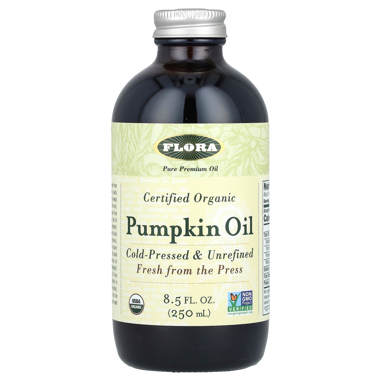 Flora, Certified Organic Pumpkin Oil, 8.5 fl oz (250 ml)