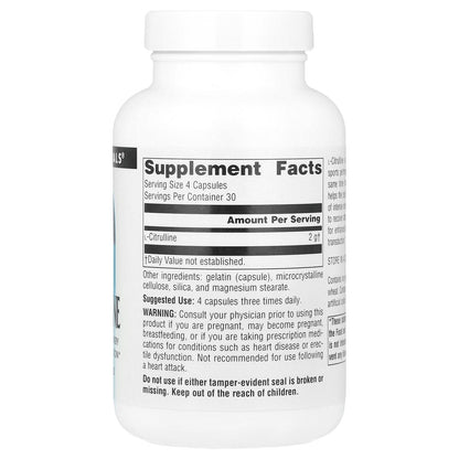 Source Naturals, L-Citrulline, 500 mg, 120 Capsules