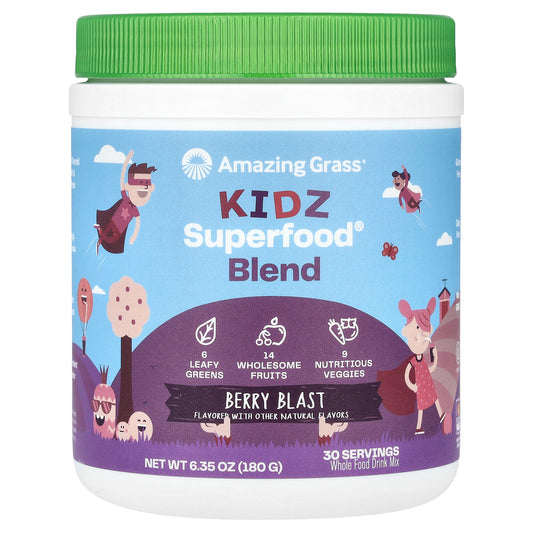 Amazing Grass, Kidz Superfood® Blend, Berry Blast, 6.35 oz (180 g)