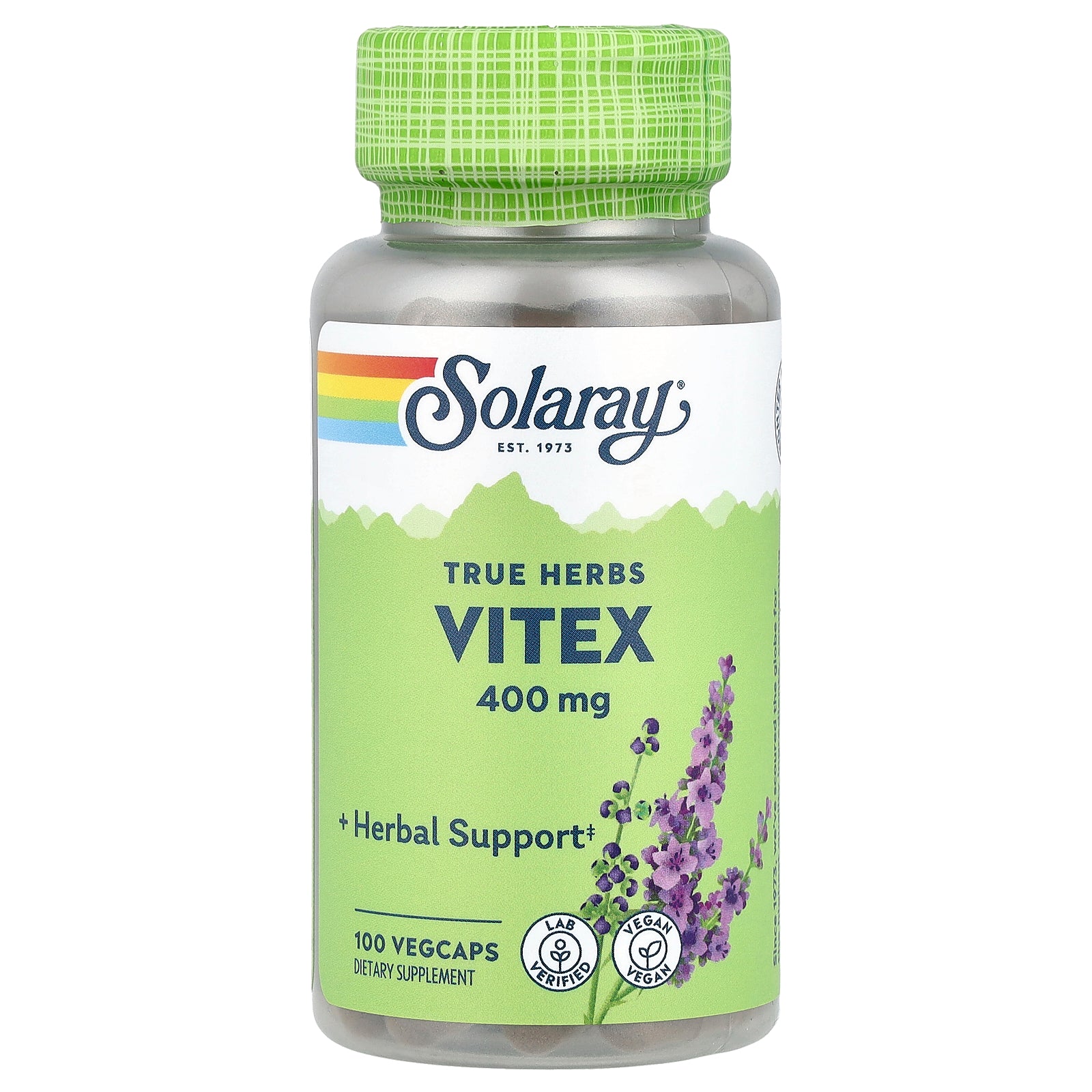 Solaray, True Herbs, Vitex, 400 mg, 100 VegCaps