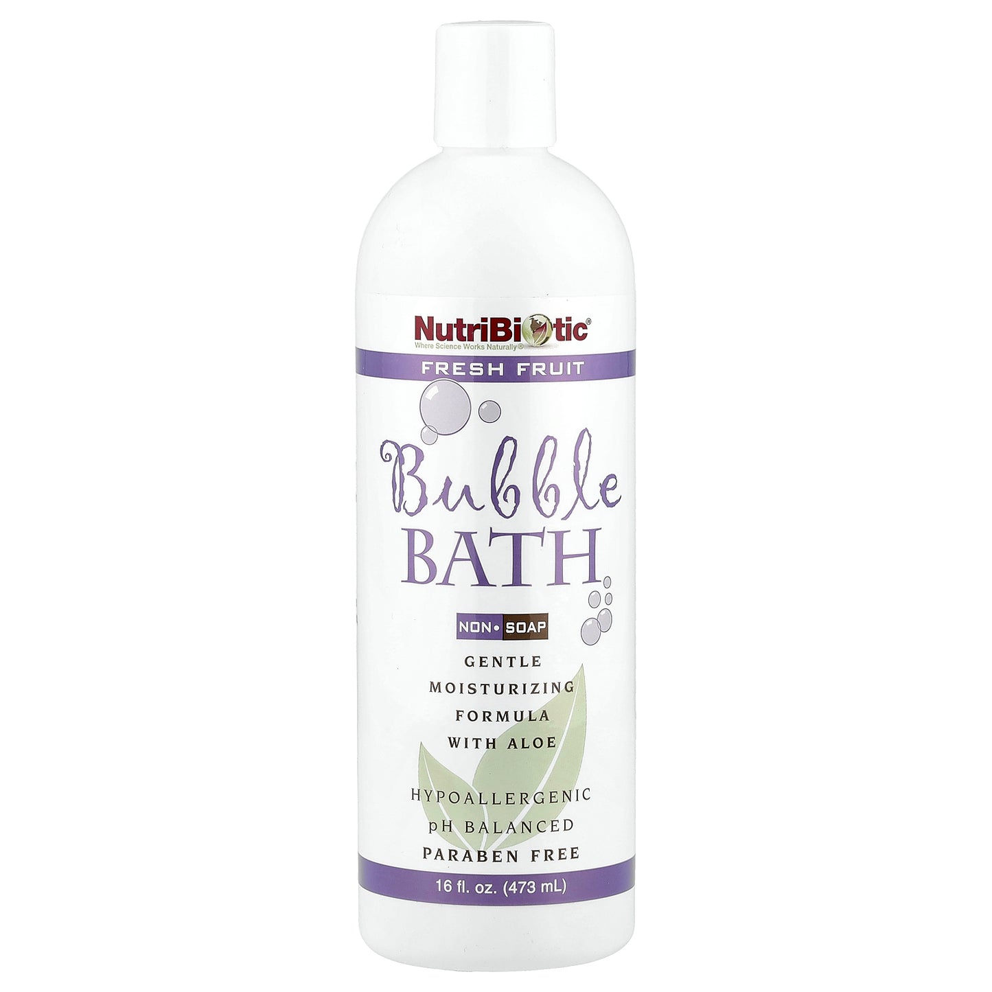 NutriBiotic, Bubble Bath, Non-Soap, Fresh Fruit, 16 fl oz (473 ml)