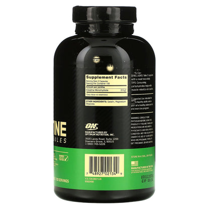 Optimum Nutrition, Micronized Creatine Capsules, 2.5 g, 200 Capsules (1.25 g per Capsule )