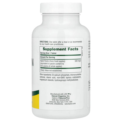 NaturesPlus, Apple Pectin, 500 mg, 180 Tablets