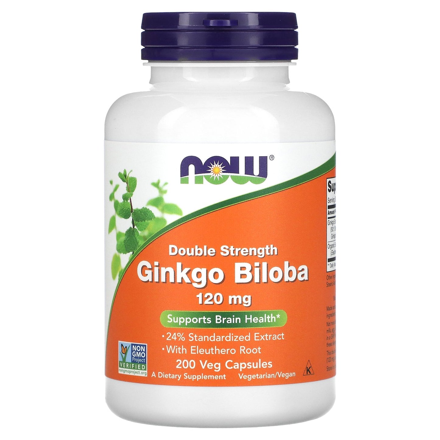 NOW Foods, Ginkgo Biloba, 120 mg, 200 Veg Capsules