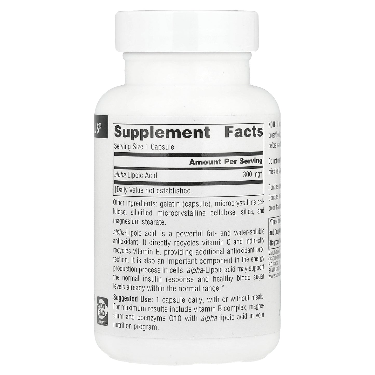 Source Naturals, Alpha Lipoic Acid, 300 mg, 60 Capsules