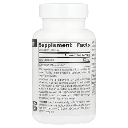 Source Naturals, Alpha Lipoic Acid, 300 mg, 60 Capsules