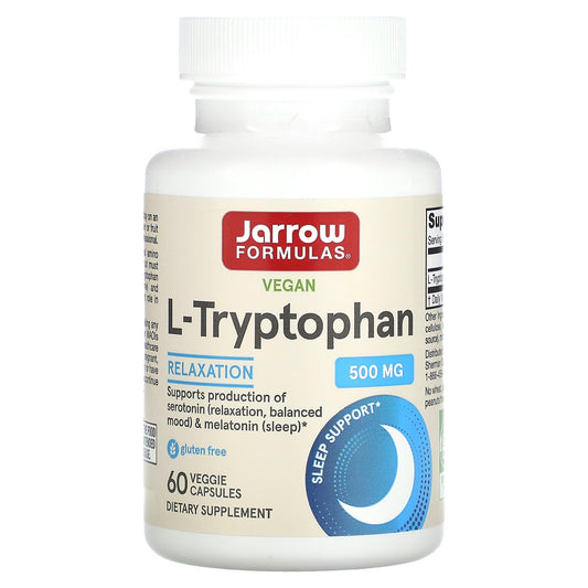 Jarrow Formulas, L-Tryptophan, 500 mg, 60 Veggie Capsules