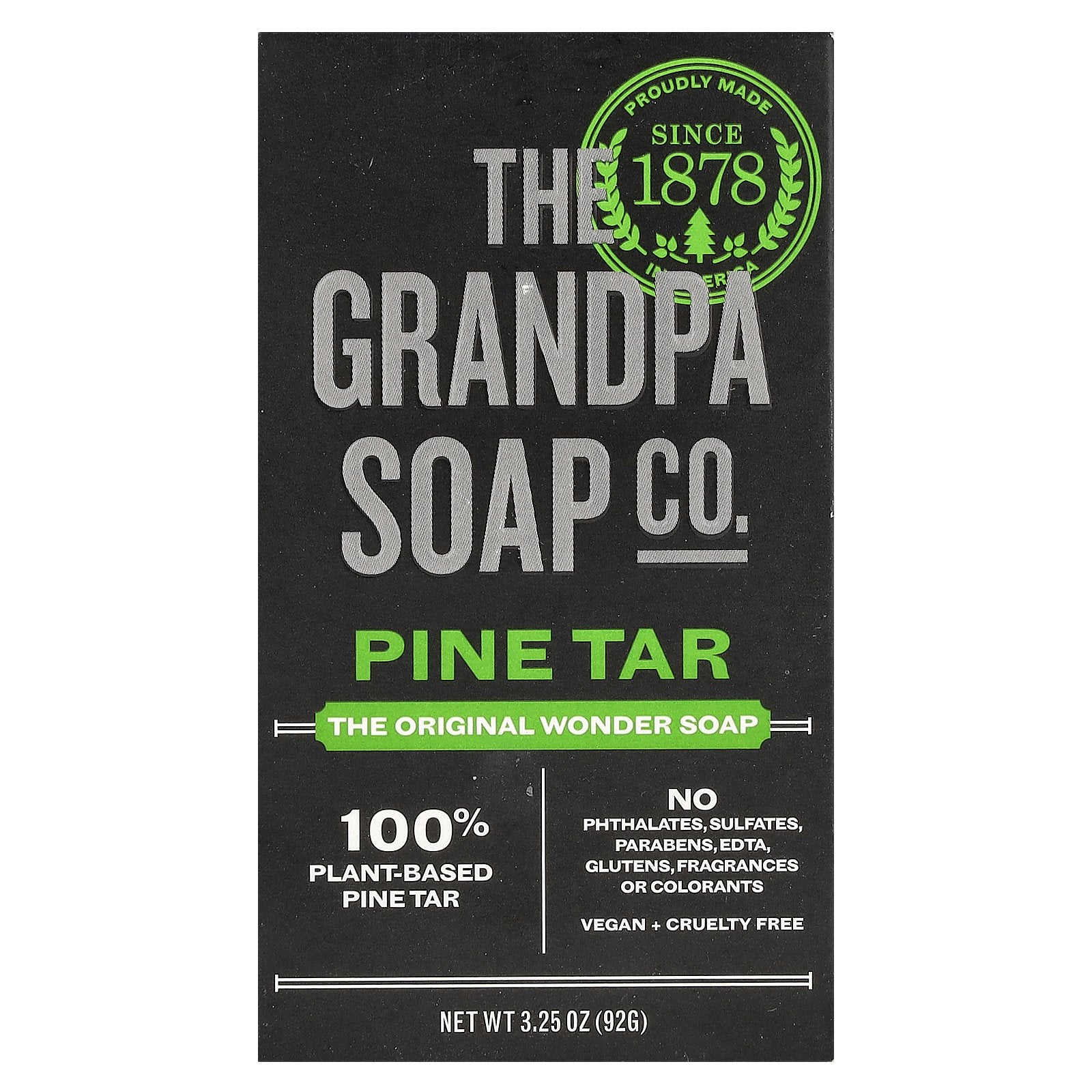 The Grandpa Soap Co., Wonder Soap, Pine Tar, 3.25 oz (92 g)