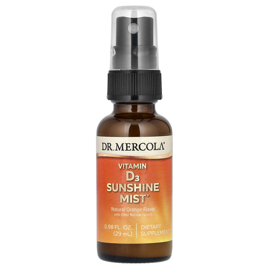 Dr. Mercola, Vitamin D3 Sunshine Mist, Natural Orange, 0.98 fl oz (29 ml)