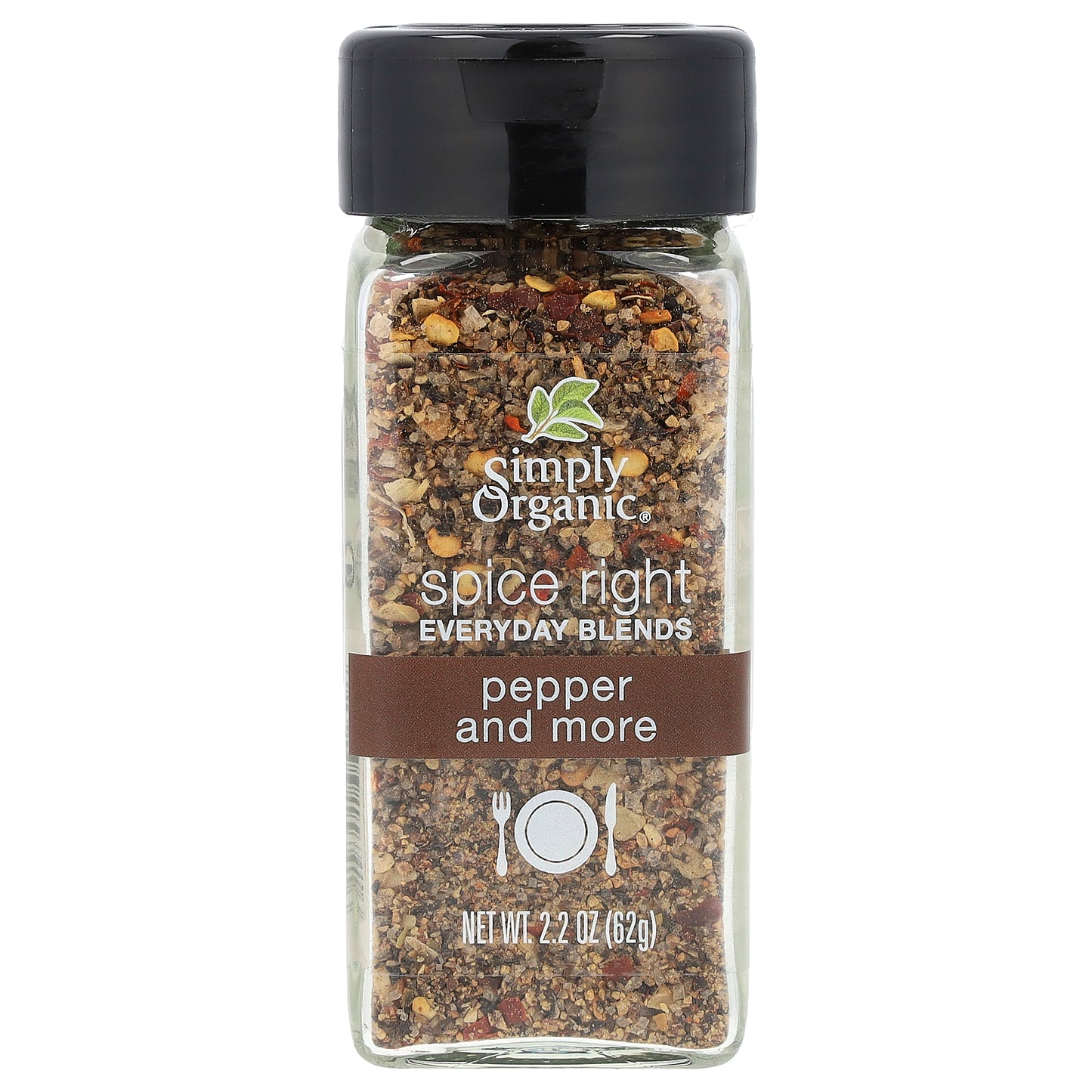 Simply Organic, Spice Right Everyday Blends, Pepper and More, 2.2 oz (62 g)