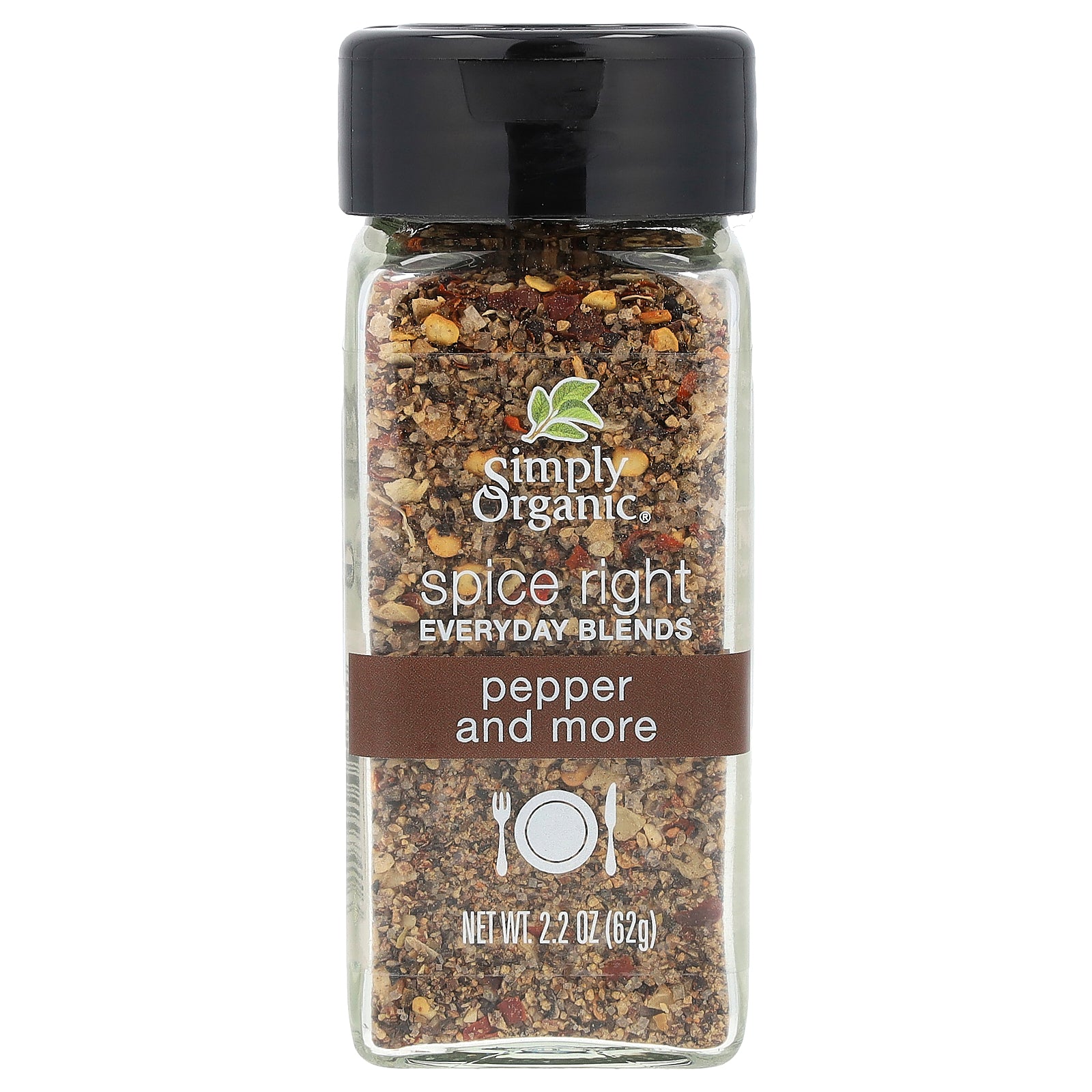 Simply Organic, Spice Right Everyday Blends, Pepper and More, 2.2 oz (62 g)