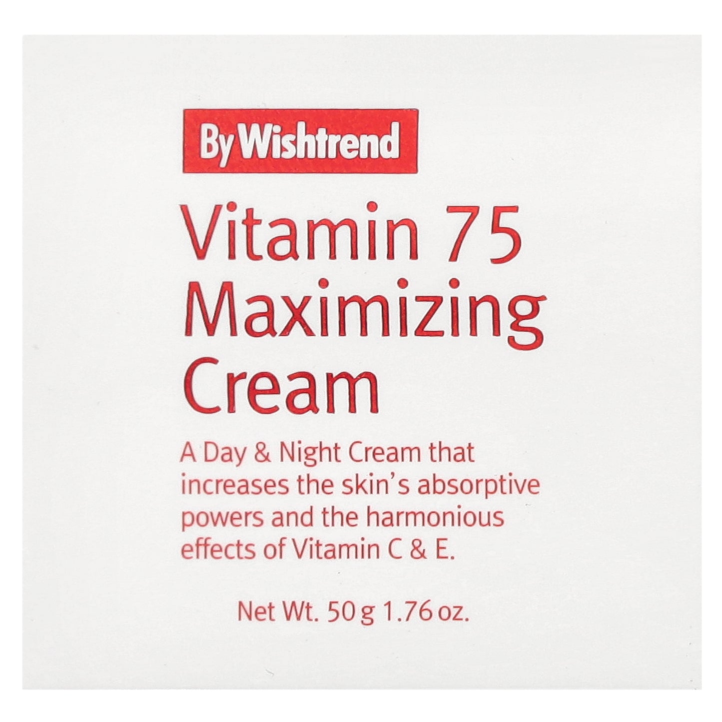 By Wishtrend, Vitamin 75 Maximizing Cream, 1.76 fl oz (50  ml)