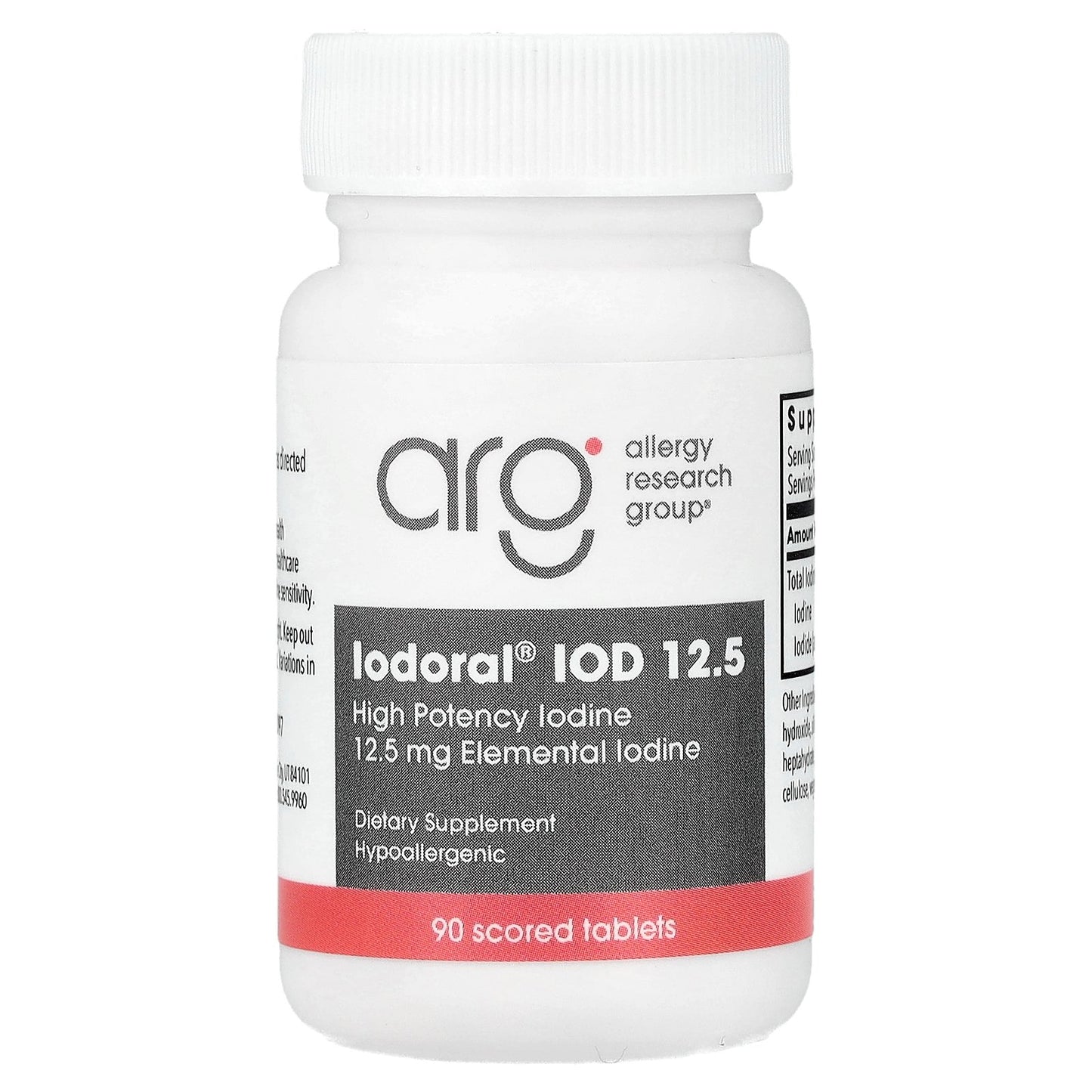 Optimox, Iodoral® IOD 12.5, High Potency Iodine, 90 Scored Tablets