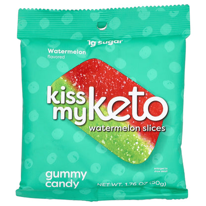 Kiss My Keto, Gummy Candy, Watermelon Slices, 6 Bags, 1.76 oz (50 g) Each