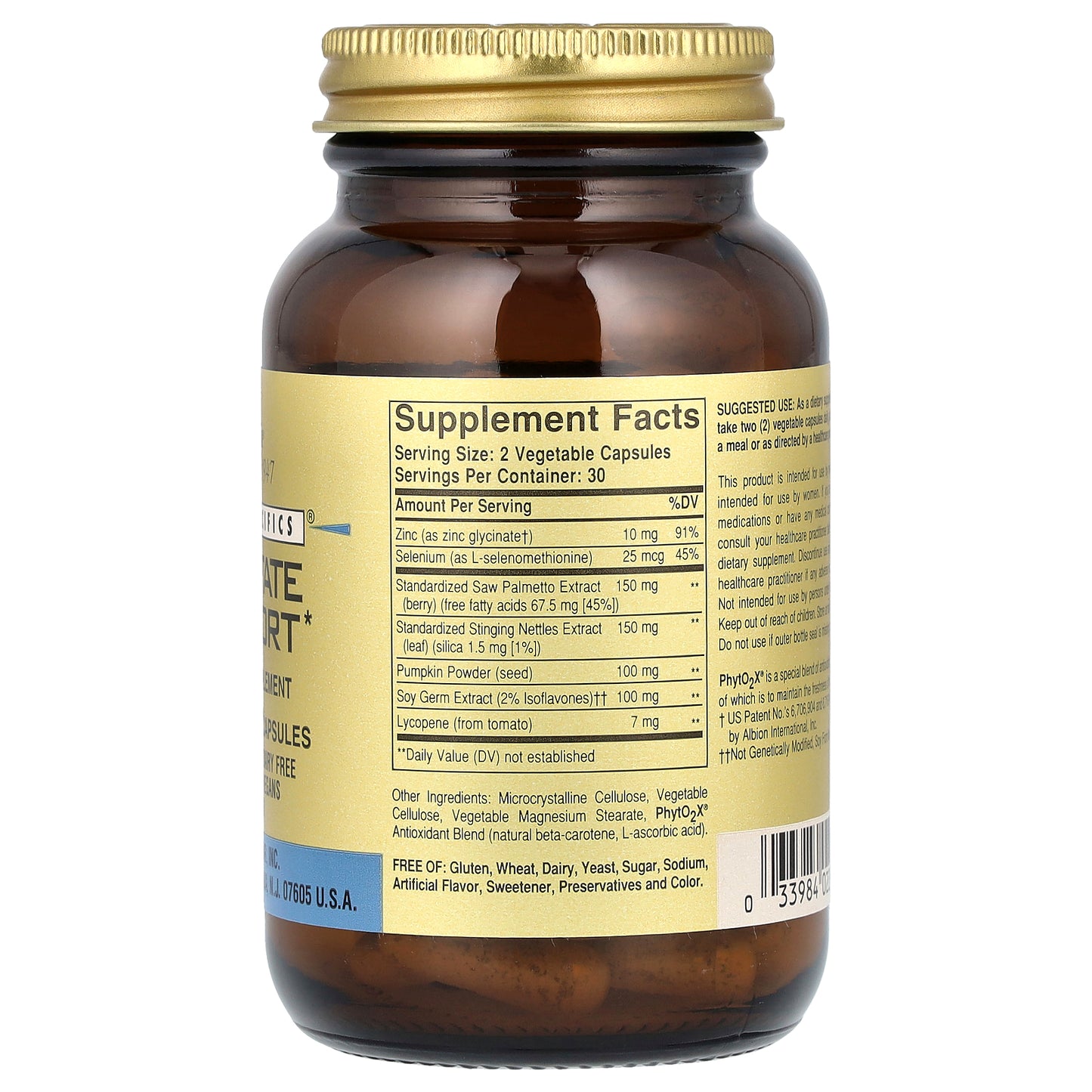 Solgar, Gold Specifics, Prostate Support, 60 Vegetable Capsules