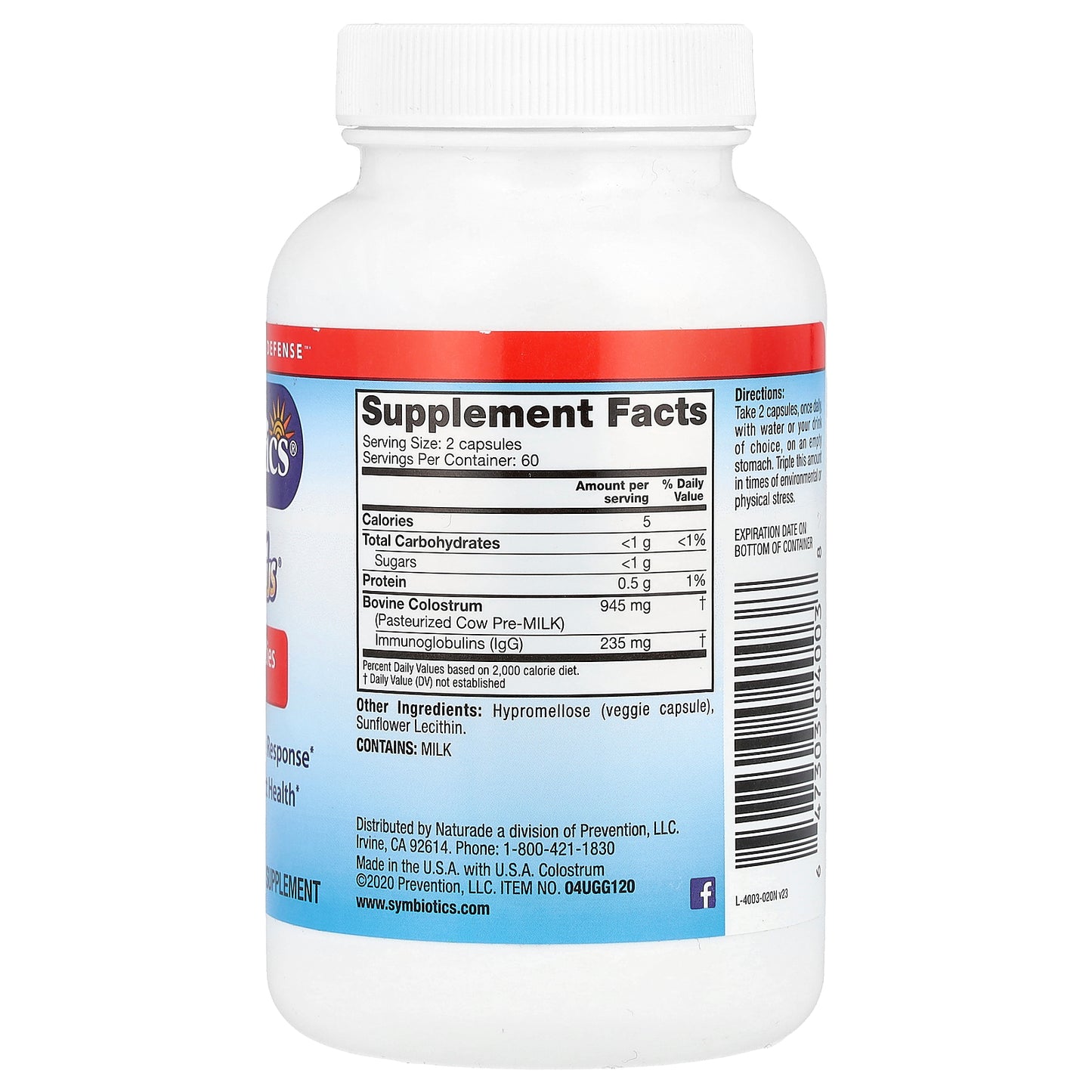 Symbiotics, Colostrum Plus®, 120 Veg Capsules