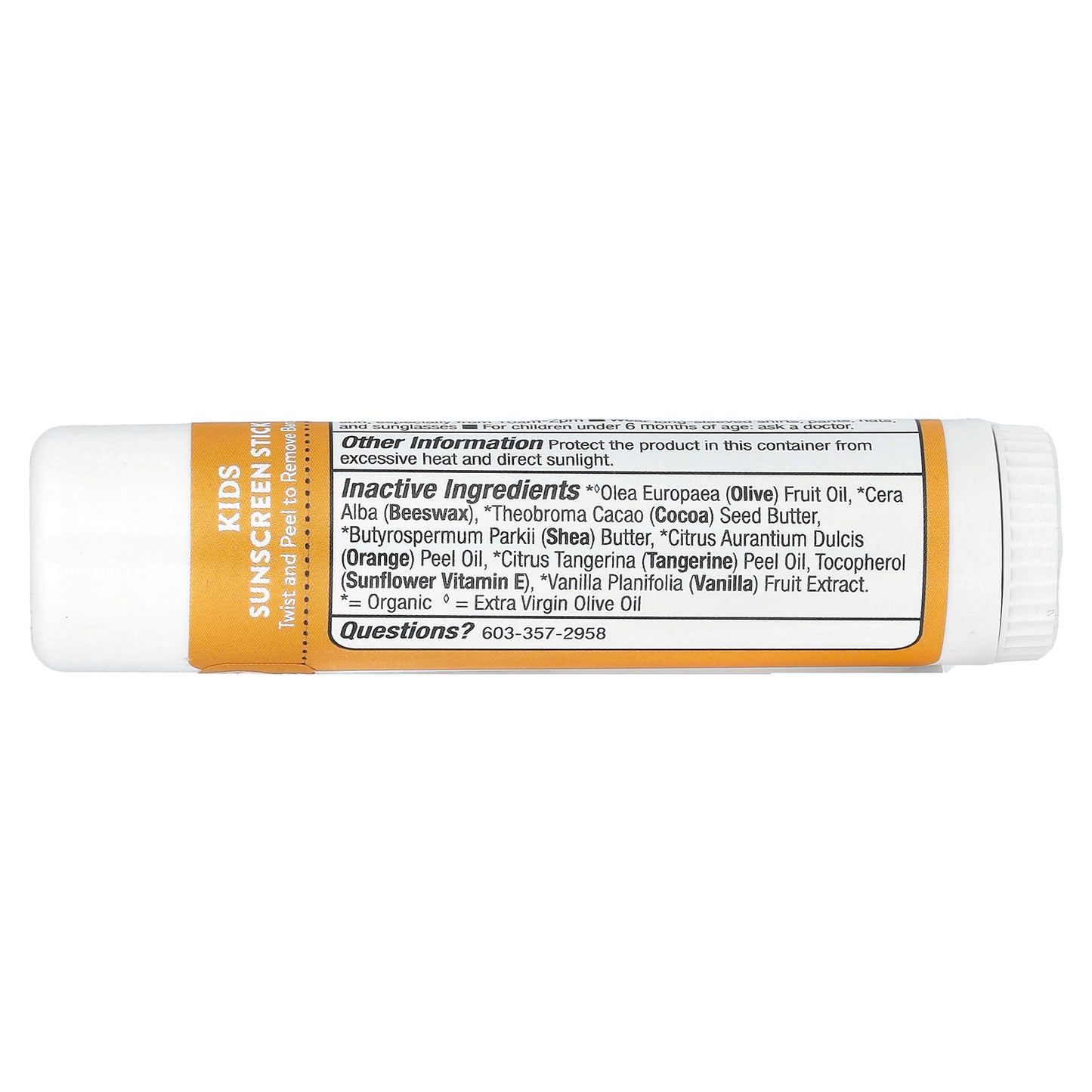 Badger, Kids, Sunscreen Stick, SPF 35, Tangerine & Vanilla, 0.65 oz (18.4 g)