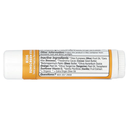 Badger, Kids, Sunscreen Stick, SPF 35, Tangerine & Vanilla, 0.65 oz (18.4 g)