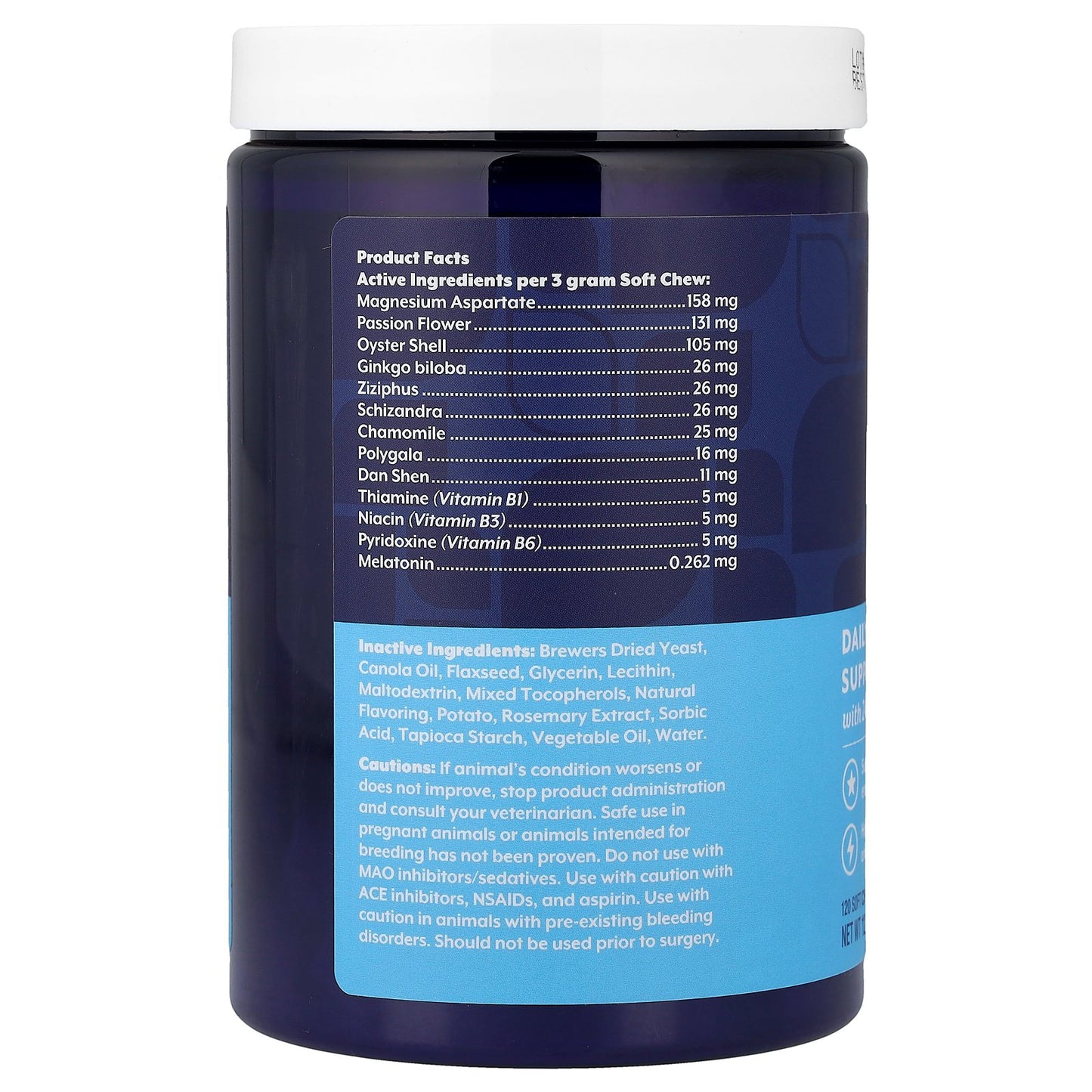 NaturVet, Daily Emotional Support, Calming, For Dogs, Hickory Smoked Bacon, 120 Soft Chews, 12.6 oz (360 g)