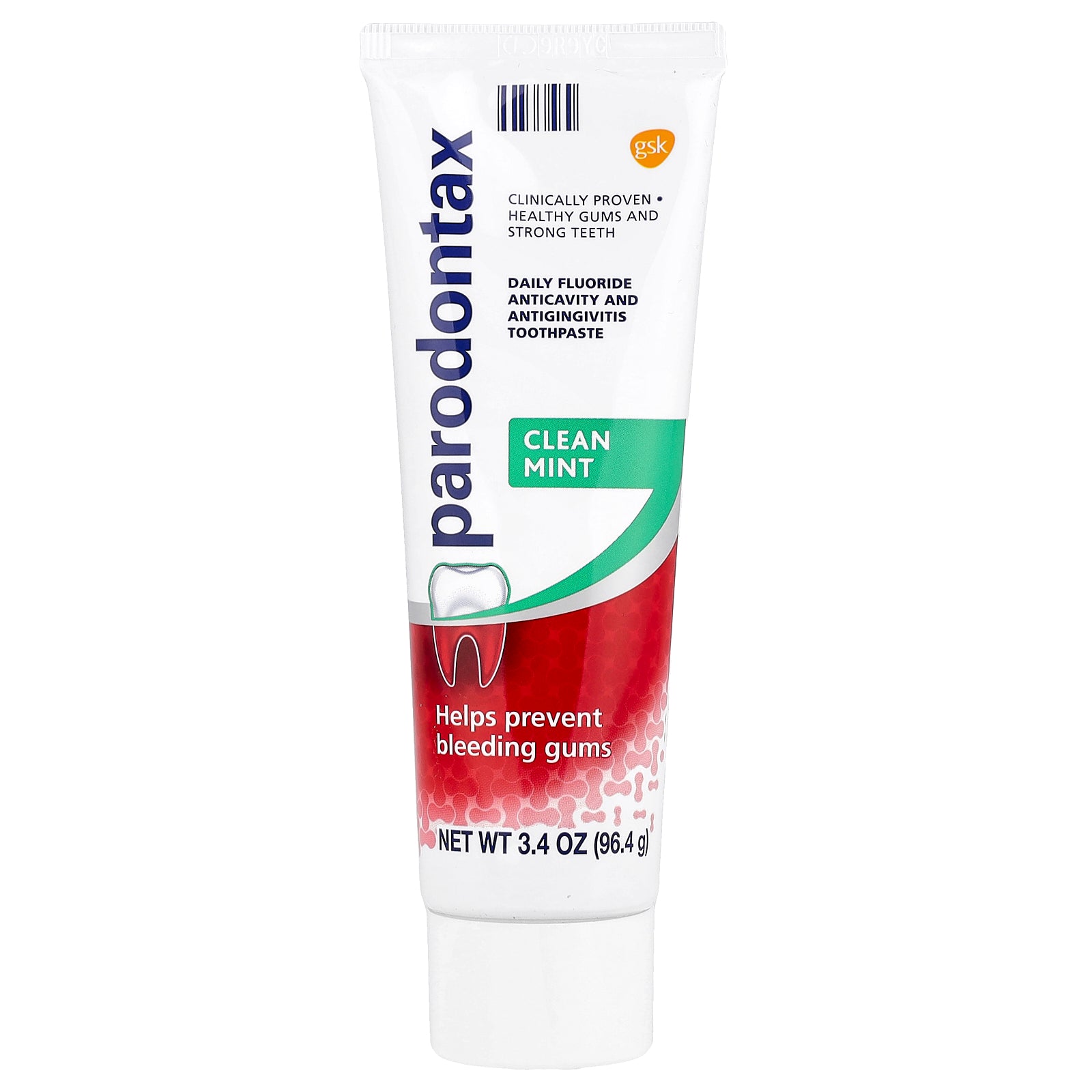 Parodontax, Daily Fluoride Anticavity And Antigingivitis Toothpaste, Clean Mint, 3.4 oz (96.4 g)
