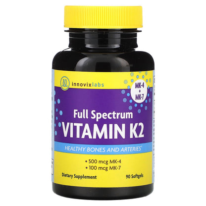 InnovixLabs, Full Spectrum Vitamin K2, 90 Softgels