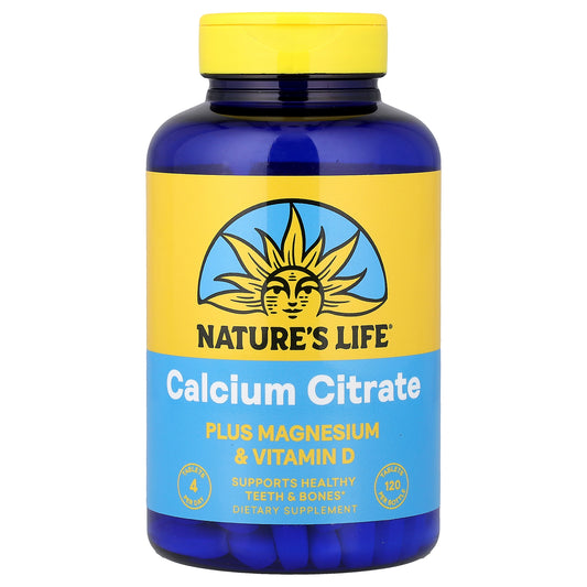 Nature's Life, Calcium Citrate, Plus Magnesium & Vitamin D, 120 Tablets
