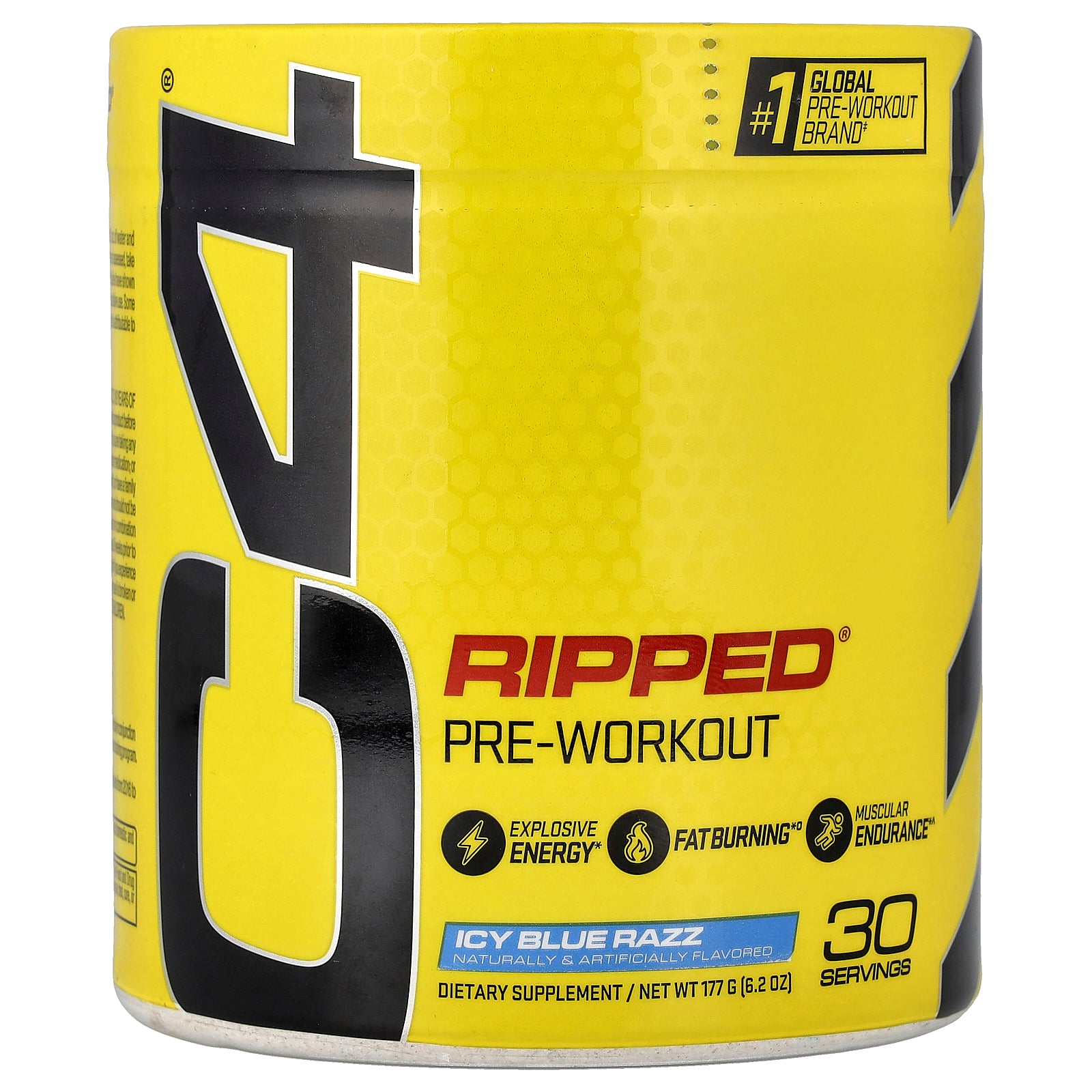 C4 / Cellucor, C4 Ripped®, Pre-Workout, Icy Blue Razz, 6.2 oz (177 g)