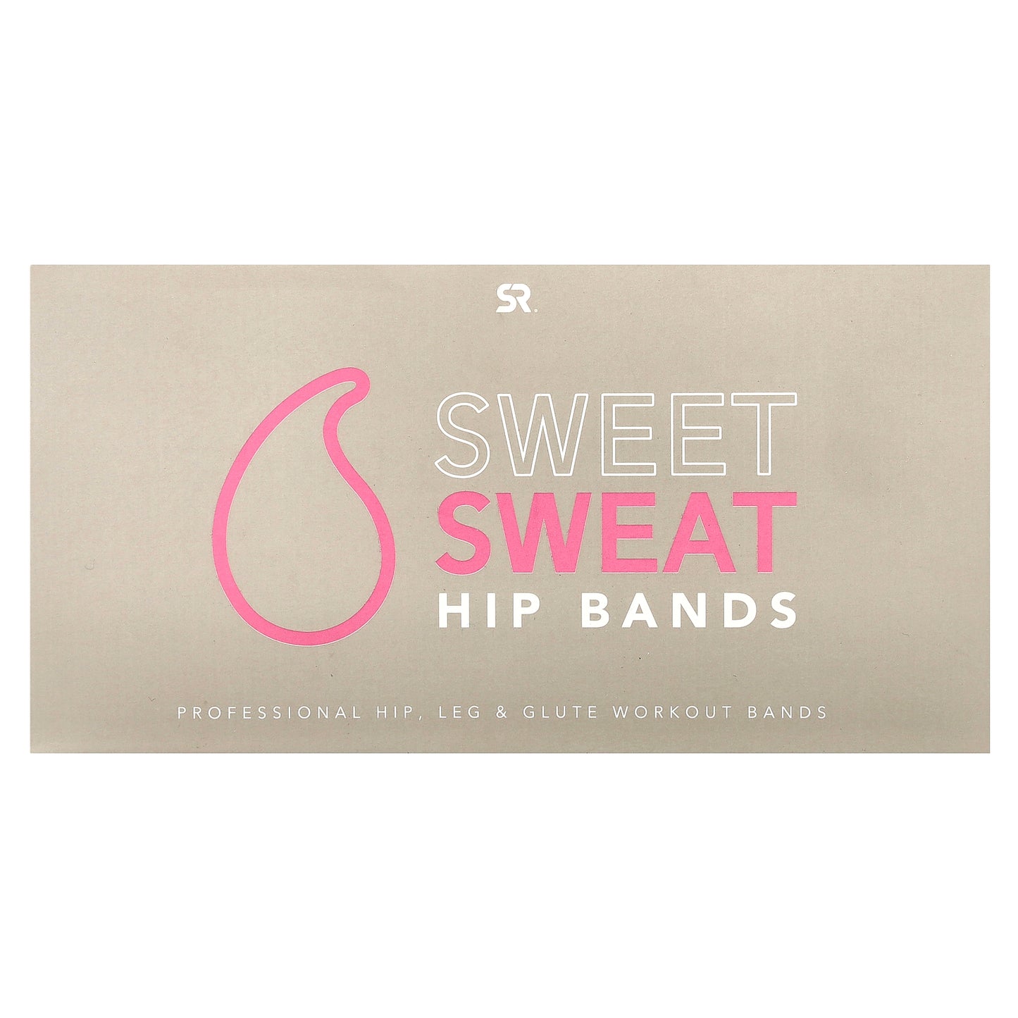 Sports Research, Sweet Sweat, Hip Bands, Pink, 3 Bands