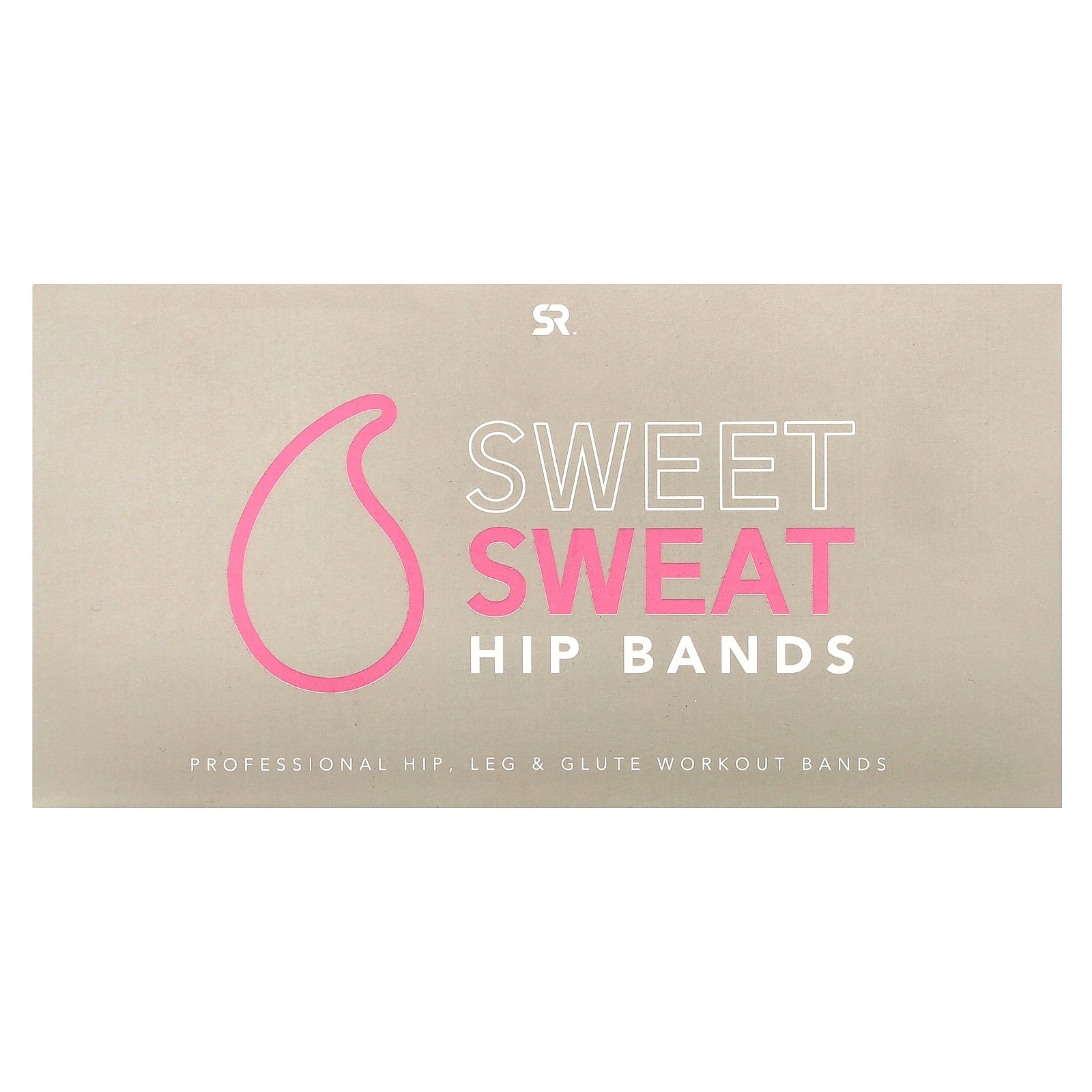 Sports Research, Sweet Sweat, Hip Bands, Pink, 3 Bands