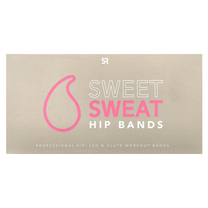 Sports Research, Sweet Sweat, Hip Bands, Pink, 3 Bands