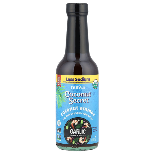 Coconut Secret, Coconut Aminos, Garlic, 10 fl oz (296 ml)
