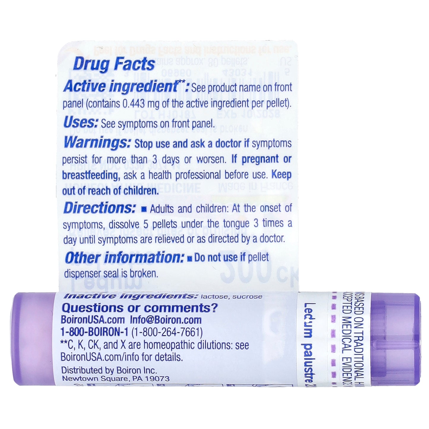 Boiron, Ledum Palustre, 200CK, Bug Bite Relief, Approx 80 Pellets